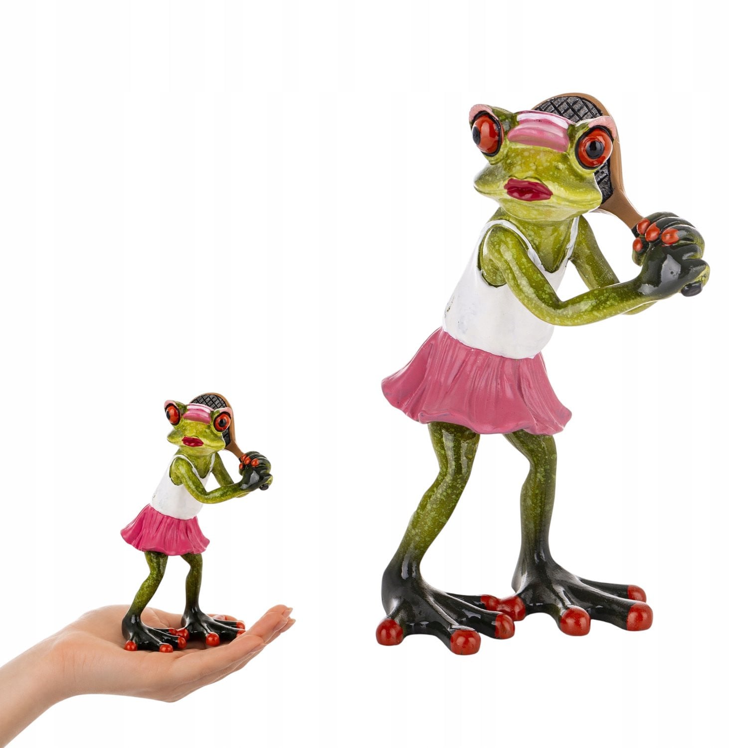 Grappige Groene Kikker Figuur - Tennisster Decoratie voor op tafel