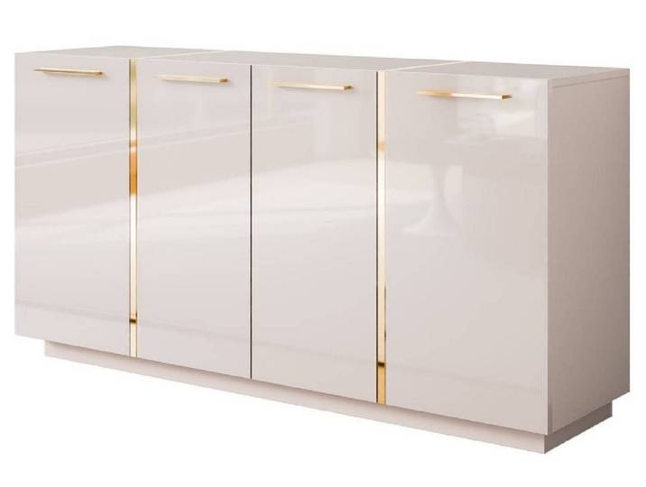 yourhouse24 Kommode 4D ONYX Kaschmir Sideboard Goldene Beine