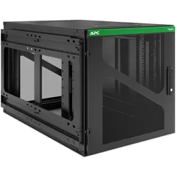 APC NetShelter 12U Wallmount Rack Enclosure Cabinet Side Mount UPS Depth (12 HE, 19 Zoll Rack), Serverschrank, Schwarz