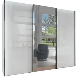 Wiemann Schwebetürenschrank Monaco 300 x 236 cm Glas Weiß