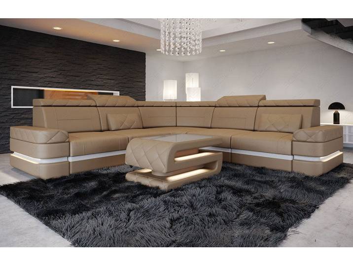 Ecksofa Positano L-Form in Leder