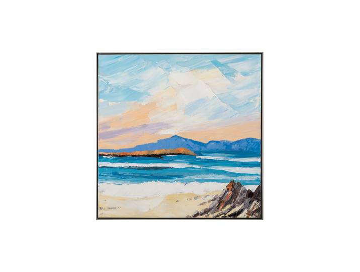 Handgemaltes, gerahmtes Bild „Meeresrauschen“ 82.5 x 82.5 cm Multicolor Crea Collection