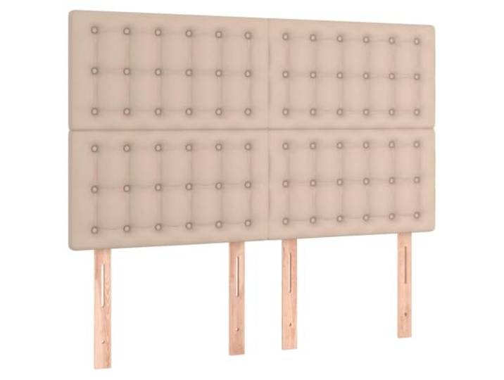 Makastle Kopfteil Cappuccino 144x5x118/128 cm Kunstleder Höhenverstellbar