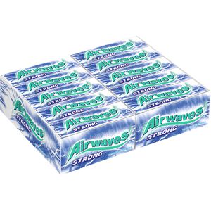 Airwaves Kaugummis Strong, zuckerfrei, im Thekendisplay, 30x 10 Dragees