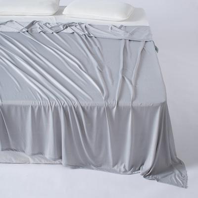 KASENTEX Luxury Cooling Blanket - Thin Lightweight - Ultra Smooth Bed Blankets - Grey Throw Blanket 50x70 Inches