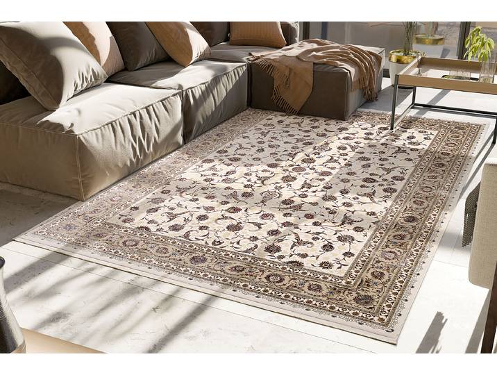 Kurzflorteppich Trama Isfahan Beige 160 x 230cm Mischgewebe
