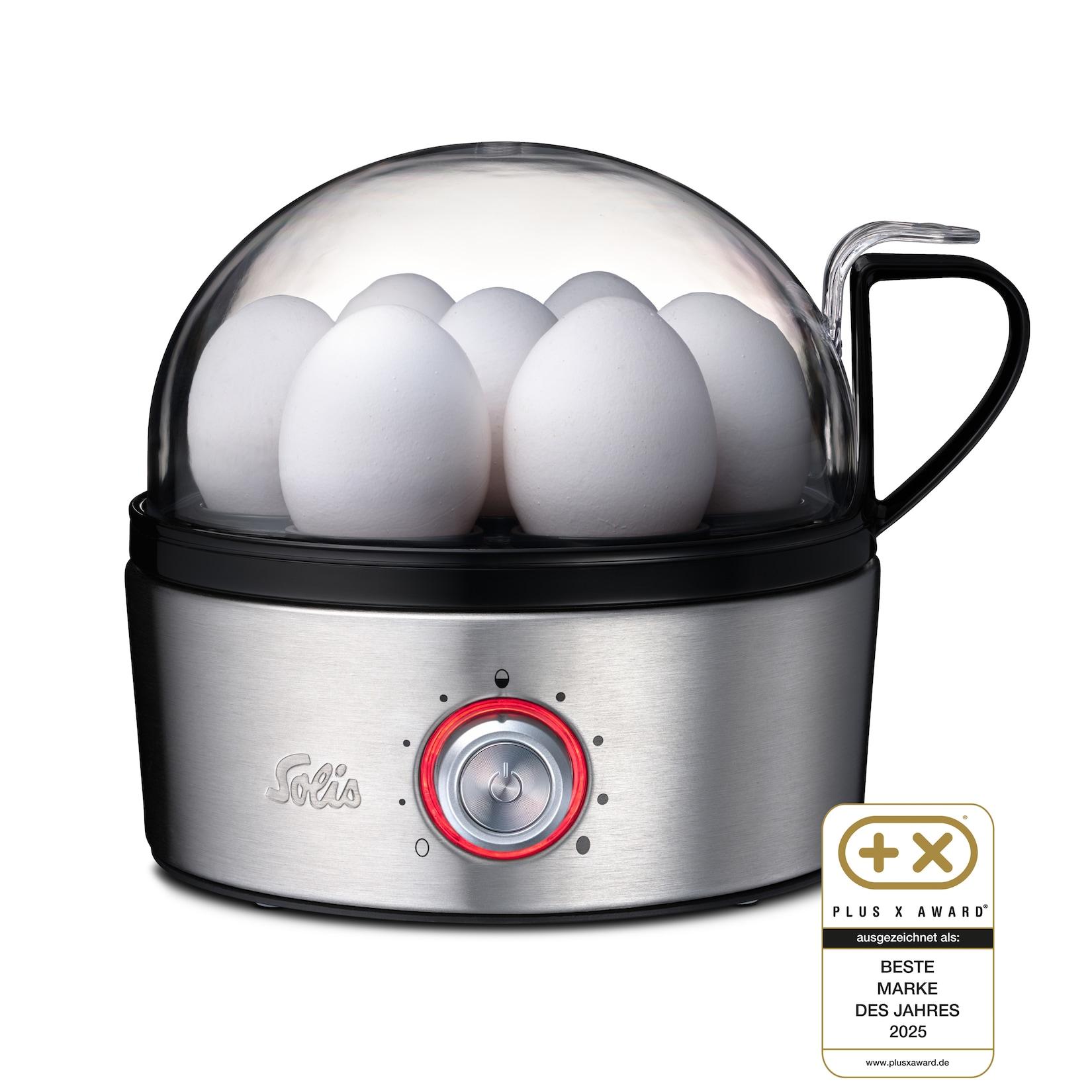 Solis Eierkocher, Cool-Touch-Griff, Timer, Kocheinsatz, 7 Eier