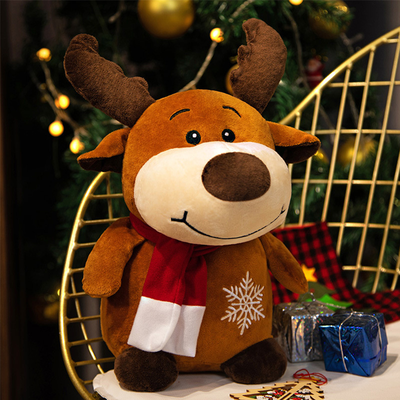 Modern Home Fixes Cute Santa Claus, Gingerbread Man Plush Toys, Elk Snowman, Animal Doll Christmas Gifts, For Children Kids c