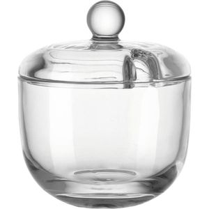 Leonardo Zuckerdose Delight 061141, transparent, aus Glas, mit Deckel, 10,5 x 9 cm