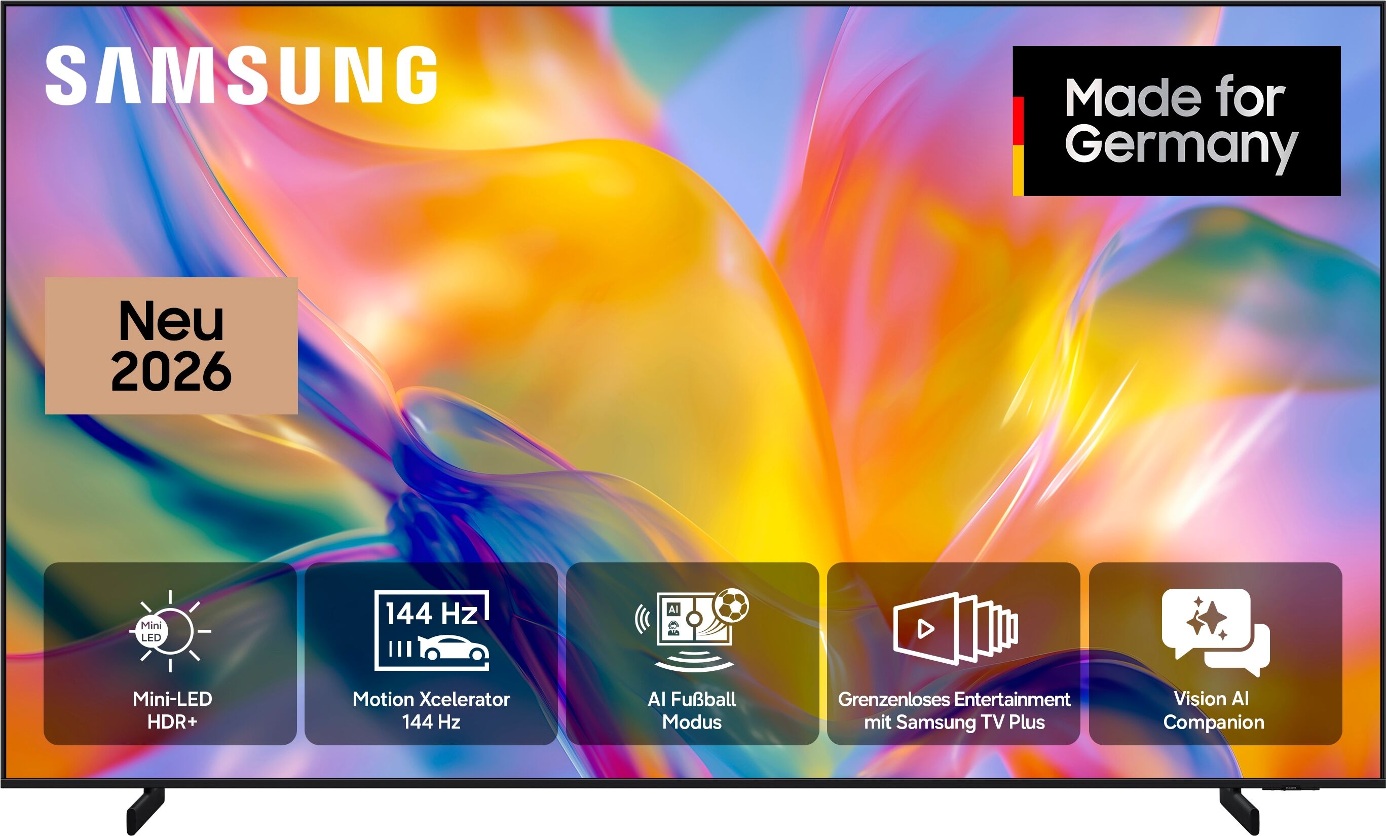 Samsung Mini-LED-Fernseher "GU100M90HU", Energieeffizienz: G, schwarz, 100 ″, Fernseher, Mini-LED-Fernseher