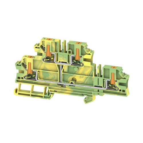 Weidmüller 2847810000 Doppelstock-Schutzleiterklemme Steck-Klemm Grün-Gelb 50St.