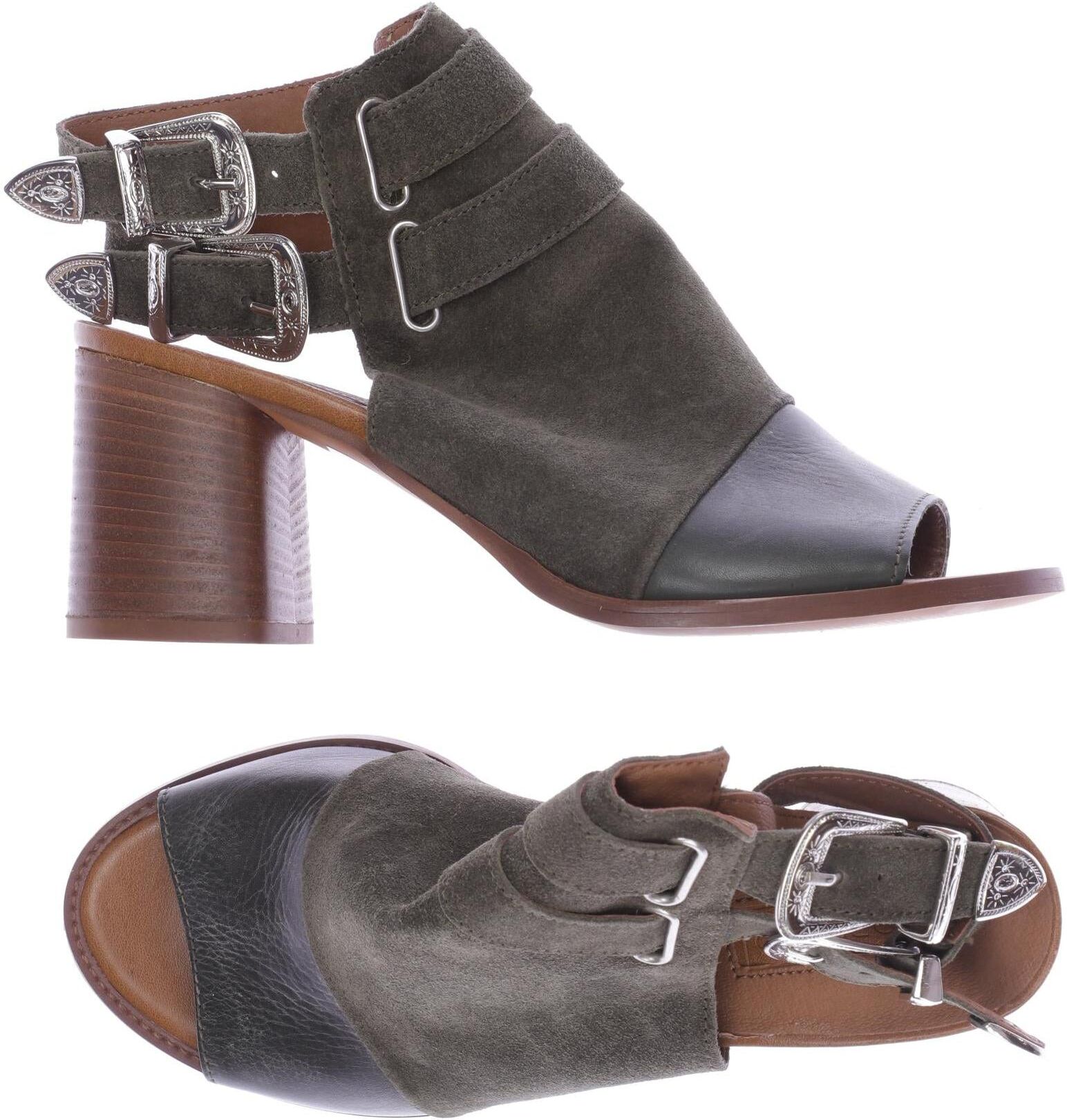 Topshop Damen Pumps, Grün, Gr. EU 38, Leder - Second Hand