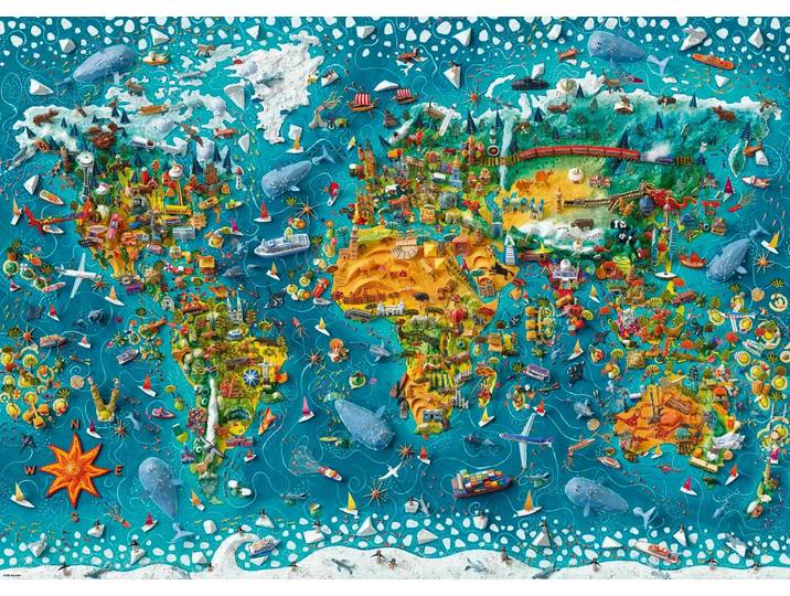 Heye Miniature World - Puzzel 2000 stukjes - Afmeting 96.6 x 68.6 cm