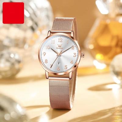 Uplifted Goods Elegant Rose Gold Quartz Bracelet Watch rose White Face