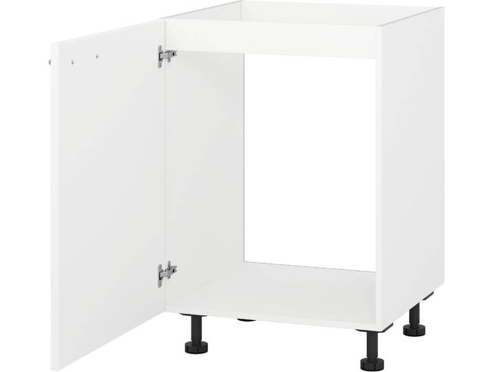 Spülenschrank, Holzwerkstoff, Weiß HG, 60×75×56 cm, Türanschlag Rechts, Modern, Kochstation