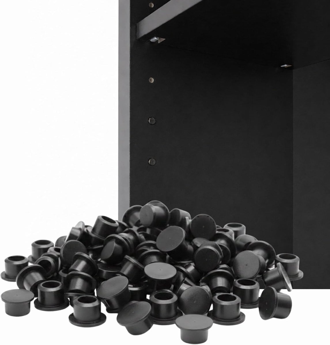 Afdekkappen Meubels Gatdoppen Set Zwart - 220 Stuks