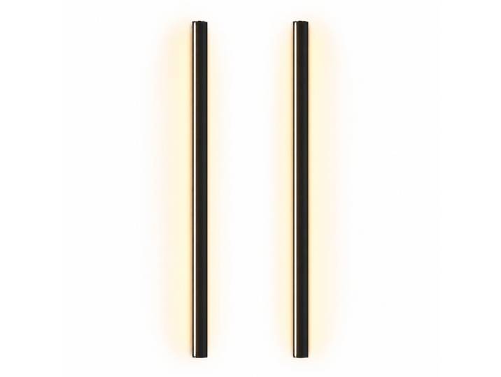 Applique murale en fer aluminium noir 100cm led 3000k 34w lot de 2