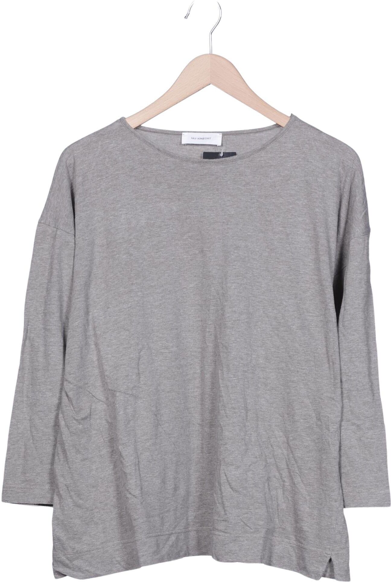Uli Knecht Damen Langarmshirt, Grau, Gr. EU 44, Baumwolle - Second Hand