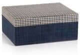Zodax Trani Houndstooth Raffia Decorative Box