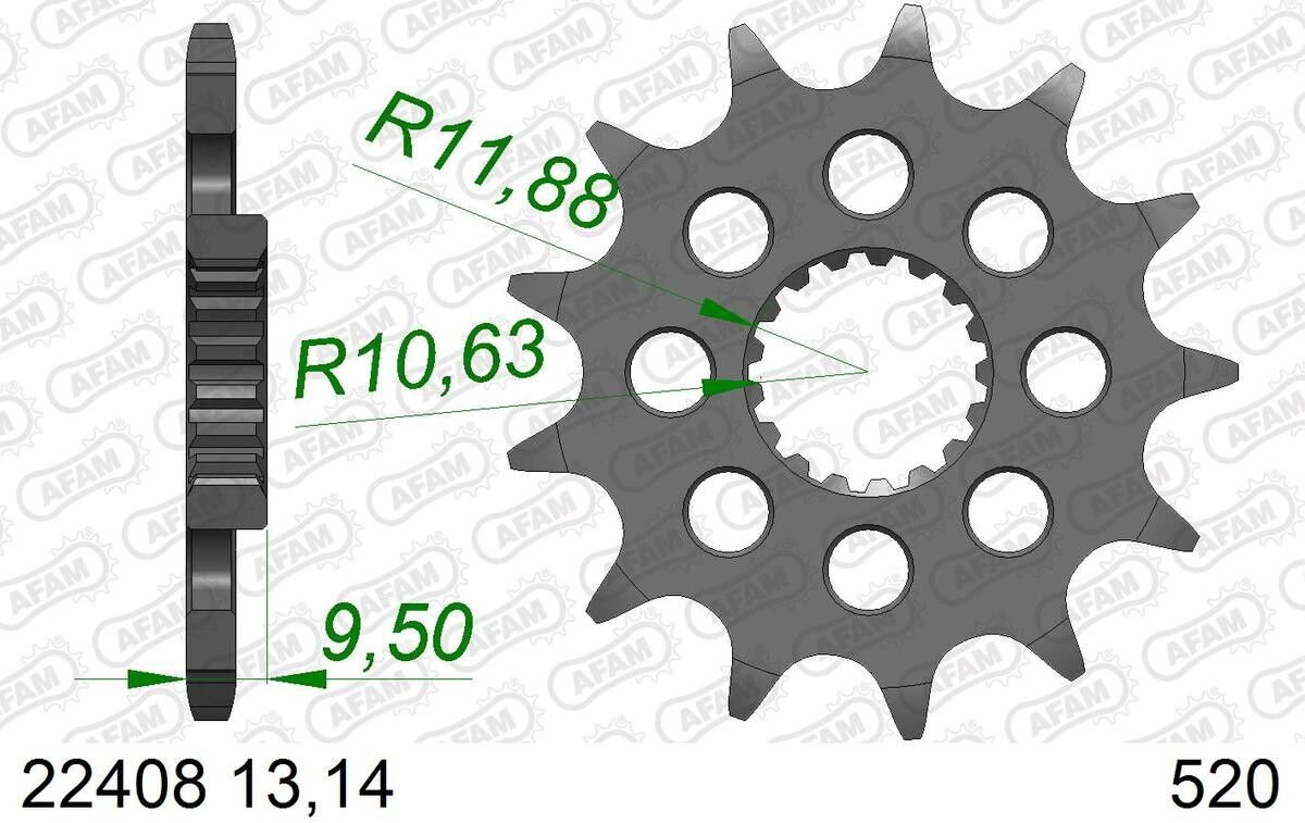 AFAM 22408-13 Chain Pinion
