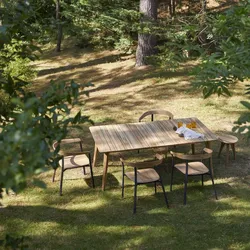 Gartentisch Katrine aus recyceltem Teakholz 200