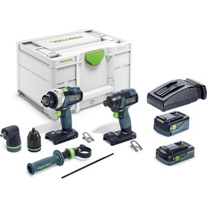 Festool Combo-Kit TID 18 5,0/4,0-Set TPC 18/4,Akku, 18V/5+4Ah, TID 18 + TPC 18/4, 2 Akkus & Koffer