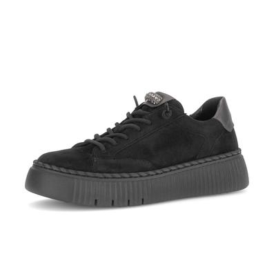 Sneaker GABOR "Sneaker low", Damen, Gr. 35,5, schwarz, Schuhe Sneaker