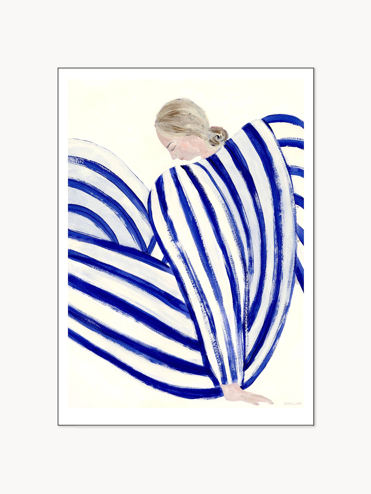 Poster Blue Stripe At Concorde door Sofia Lind X The Poster Club
