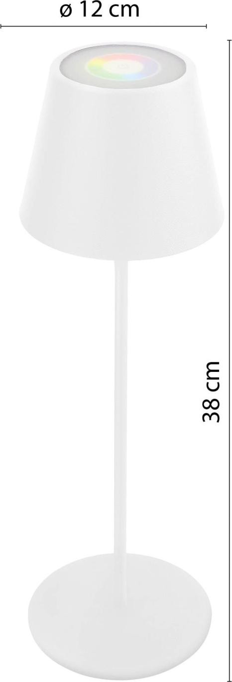 VELAMP TL1908-W Oplaadbare RGB LED-bureaulamp met aanraakschakelaar