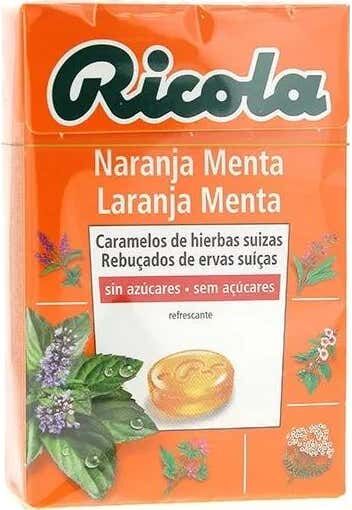 RICOLA naranja-menta caramelos sin azúcar 50 g