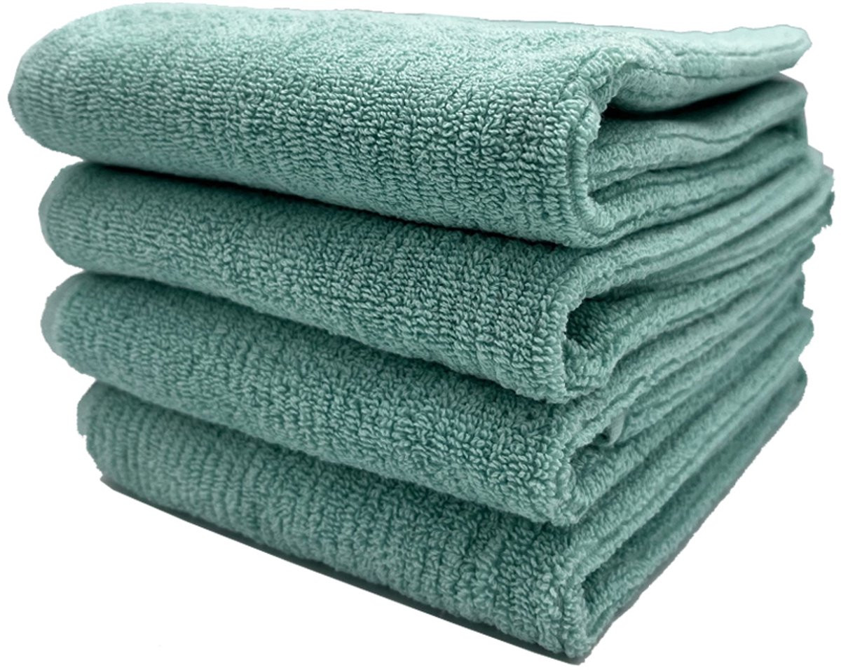 Ella handdoek set van 4 - Aqua - 50 x 70 cm