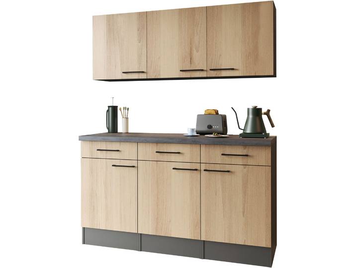 Sideboard RESPEKTA Oliver , braun (artisan eiche nachbildung), B:150cm H:200cm T:60cm, MDF, Sideboards, Sideboard, zerlegt, mit Soft Close Funktion, inkl. Oberschränke, Breite 150 cm