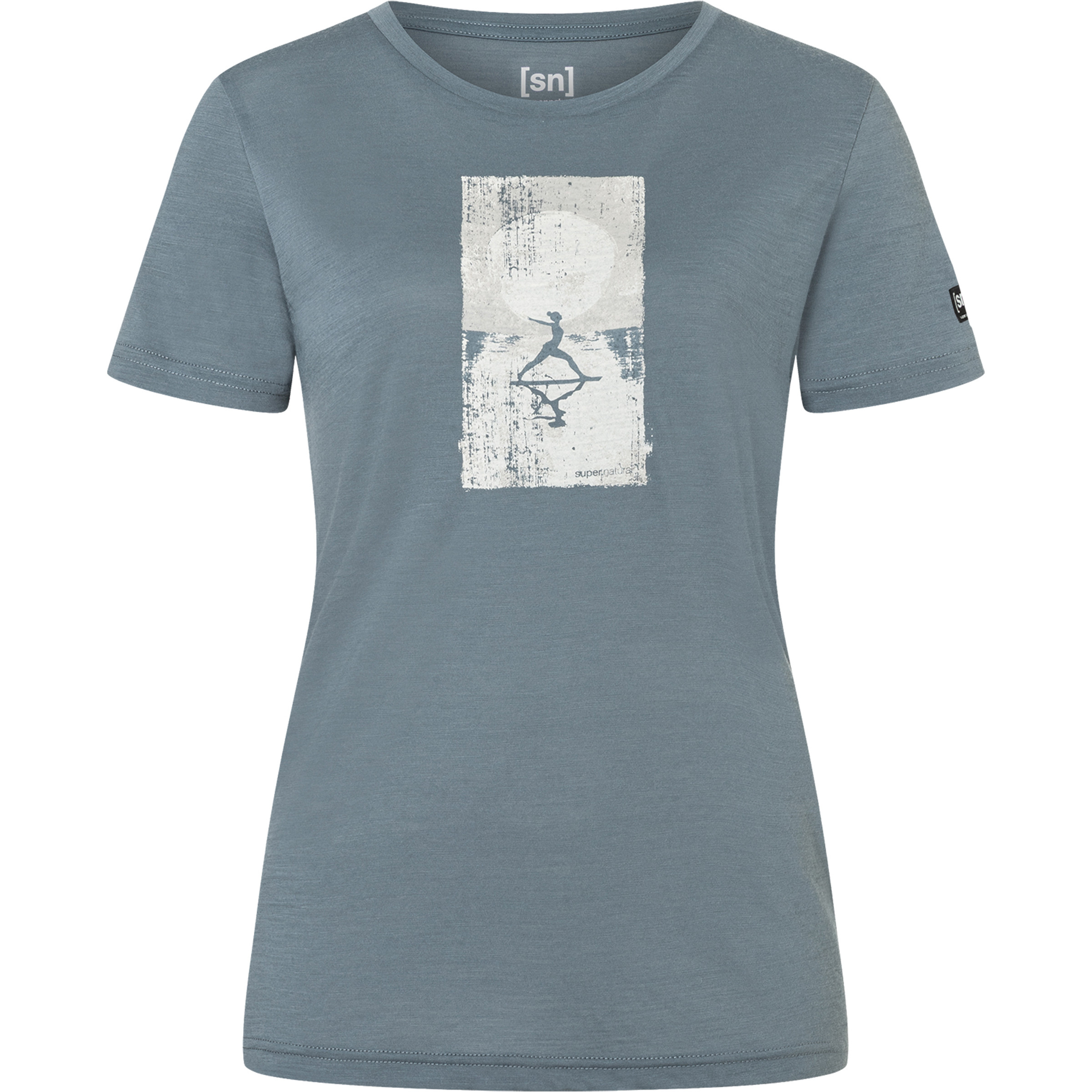 Super.Natural Sun Salutation Damen T-Shirts blau Größe XS Trekking Hautfreundlich Merinowolle