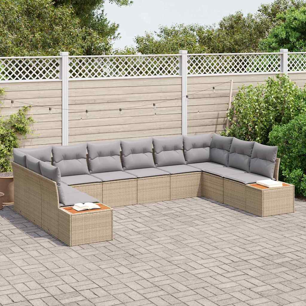 vidaXL Ensemble de canapé de jardin 10 pièces 10-Nombre de places