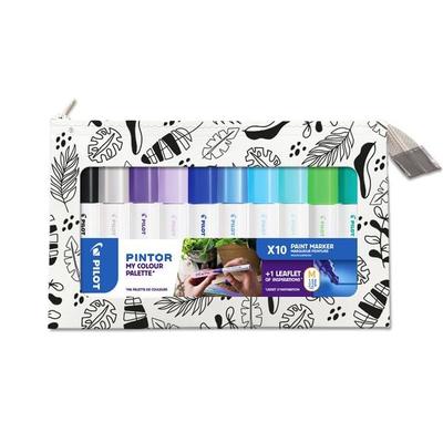 PILOT Kreativmarker PINTOR 4.5 (M) My Color Palette - Cool Colors 10er Set