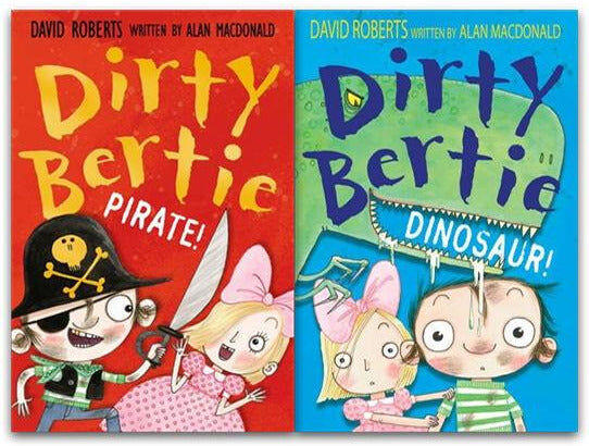Stripes Publishing ltd Dirty Bertie 2 Books Collection Set (Dinosaur, Pirate)