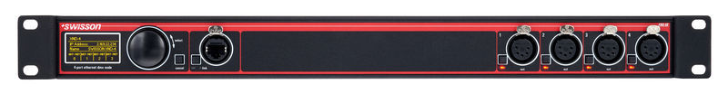 Swisson XND-4R5 ENode 19" 4 Port 5-pol Red