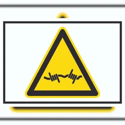 HB-Druck Achtung Stacheldraht Symbol A2 (420x594mm) Schild