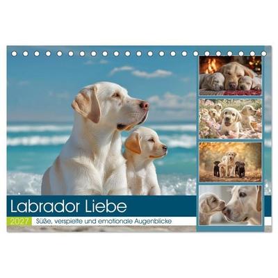Labrador Liebe (Tischkalender 2027 DIN A5 quer), CALVENDO Monatskalender