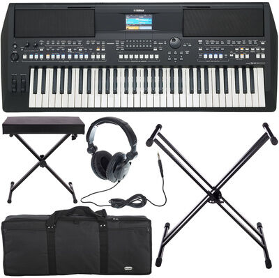 Yamaha PSR-SX600 Deluxe Bundle noir