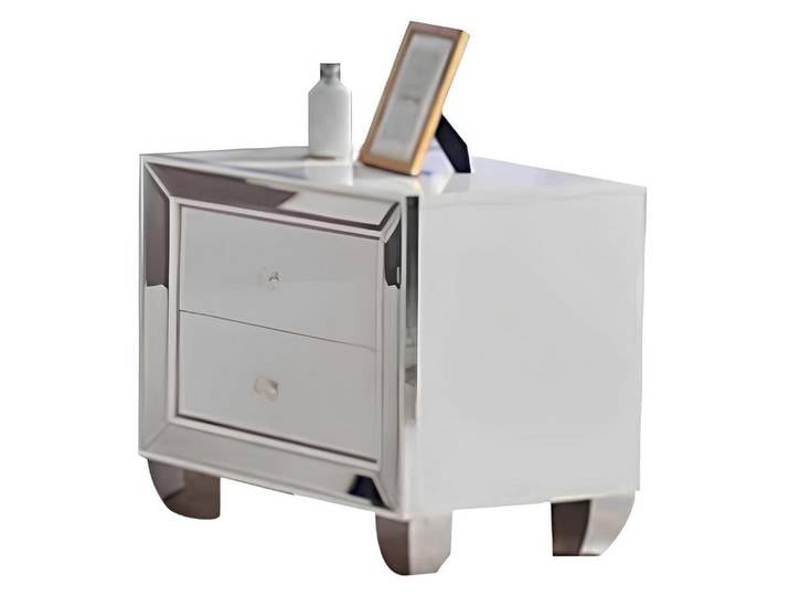 Xlmoebel Nachttisch Moderner weißer Nachtschrank mit elegantem Design und Stauraum (Nachttisch), Hergestellt in Europa
