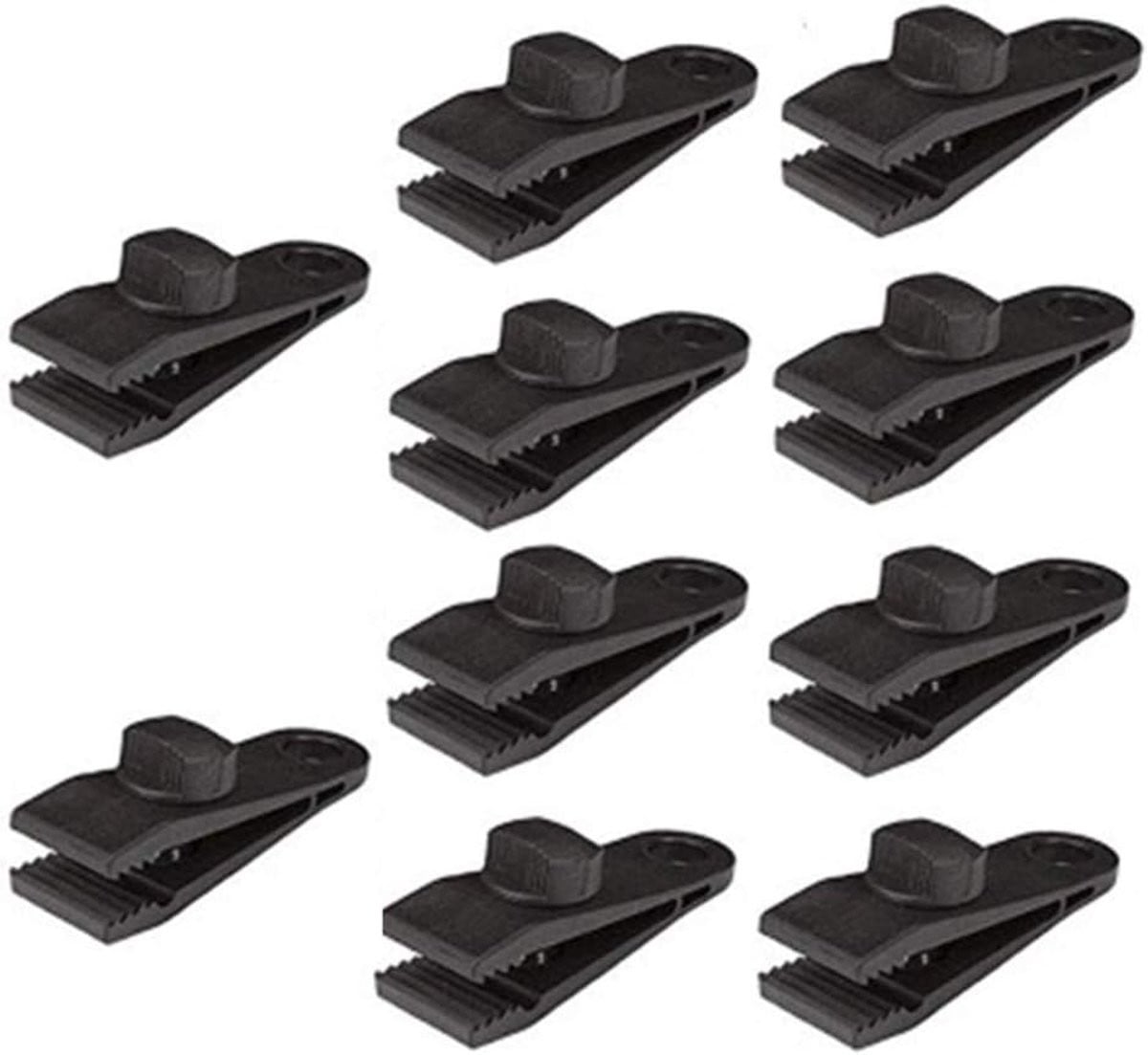 Tarp Clips Tent Bevestiging Zwart - 10 stuks
