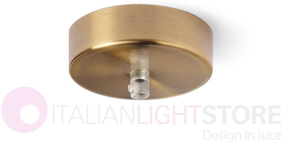 Rain Base A Soffitto Tonda D. 10 Cm 1 Foro - Varie Finiture - Ottone