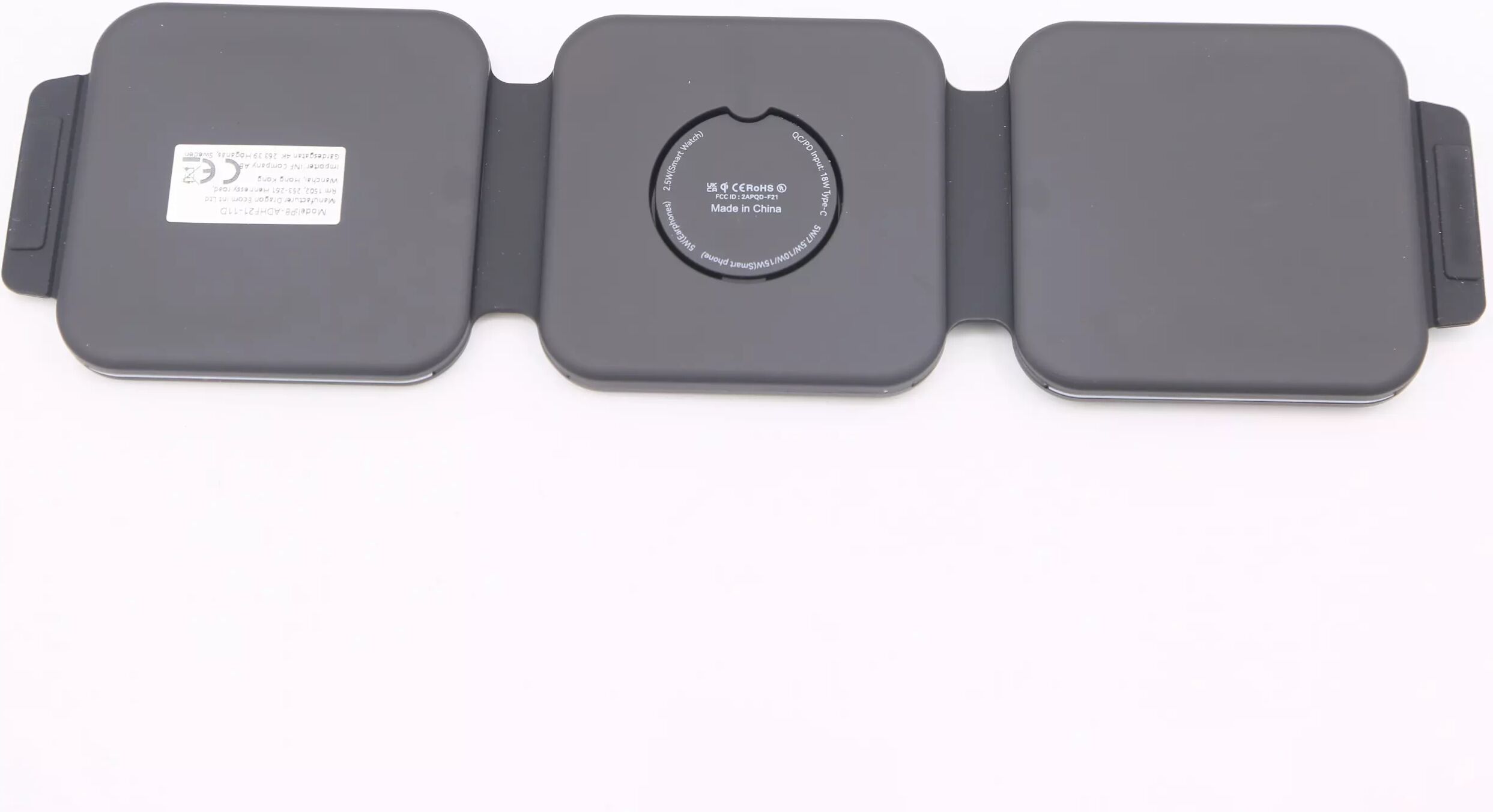 INF Station de charge pliable magnétique avec chargeur sans fil 3 en 1