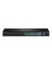 TRENDnet TPE TG182F Switch 16 x 10/100/1000 PoE+ + 2 x Combo Gigabit Ethernet/Gigabit SFP an Rack montierbar 440 W TAA-konform (TPE-TG182F)