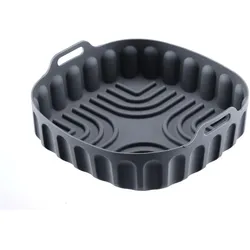 3x Westmark Silikonform f. Heissluftfrit. »Square maxi« sb, Zubehör Küchengeräte, Schwarz