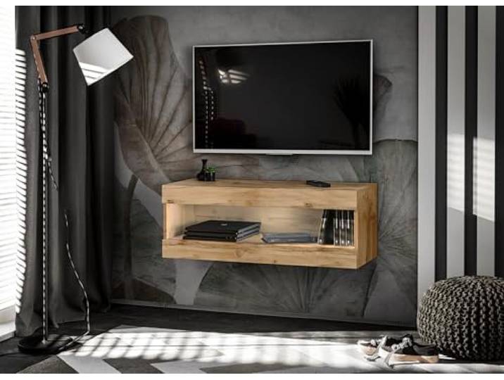 Komodee TV Schrank Tivoli RTV2 Wotan/Wotan 100x36x35 cm RTV Schrank, Tivoli RTV2, Wotan/Wotan, Breite 100cm x Höhe 36cm x Tiefe 35cm, ohne LED, für Wohnzimmer