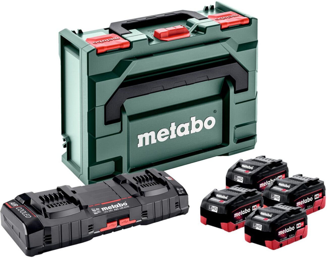 Metabo Basic-Set 4x LiHD 5.5Ah ASC 145 DUO + metaBOX 145 (685180000)