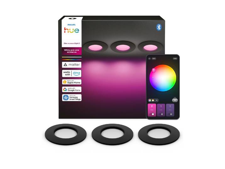 PHILIPS HUE Deckenleuchte Philips Hue Deckenleuchte WCA Slim Recessed LED Spot S 3er , rosa, Ø 9cm H: 2,28cm, Leuchten, Deckenleuchte