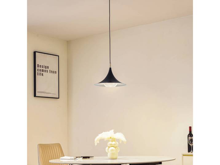Hanglamp Jarl, dimbaar, zwart, Woon-/ Eetkamer, metaal, Modern, hanglamp